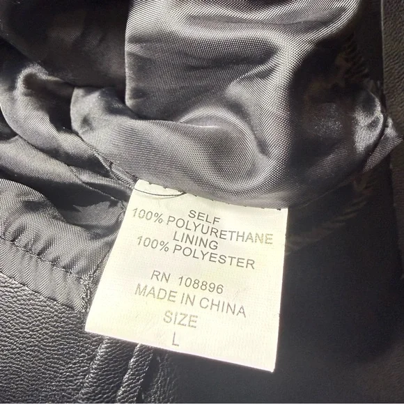 For Her Black High Low Faux Leather Belted Trench Coat - Picture 4 of 4